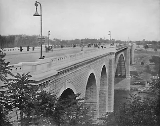 Washington Bridge, Harlem River, New York, c1897