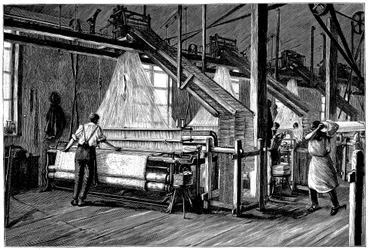 Weaving Shed Fitted with Jacquard Power Looms