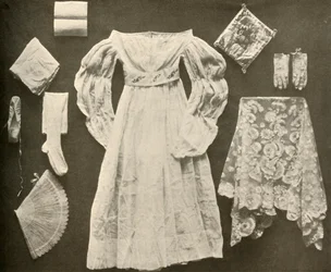 Wedding costume of Miss Sara Hayes, of Philadelphia