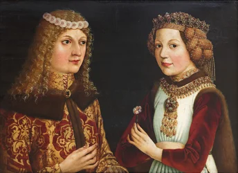 Wedding portrait of Ladislaus the Posthumous 1440-1457 and Magdalena of Valois 1443-1495