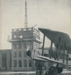 Where Officers of a Great Aerodrome Keep Contact with the Flying Pilots
