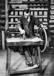 Wire Being Wound into Springs for Spring-Locks, London, 1926-1927