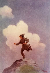 With one great step he reached the distant headland