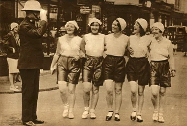 Women wearing shorts