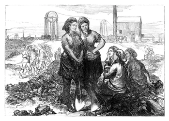 Work Girls at the Wigan Collieries, Late 19th Century