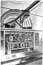 Working parts of the clock at the Royal Exchange, London, 1866