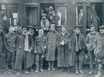 Wounded English Troops on Their Way to a Base Hospital