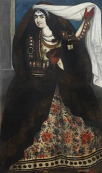 Young woman wearing chador