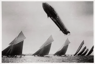 Zeppelin LZ11 Viktoria Luise in flight during the Kiel Regatta, Germany