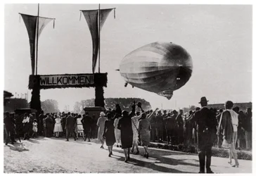 Zeppelin LZ 127 Graf Zeppelin landing at Friedrichshafen, Germany, 1933