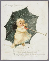 A Merry Christmas, Christmas card, 1888