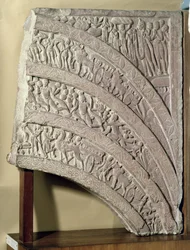 Architrave from a Gateway, Red Sandstone, Mathura, UP, 2nd Century AD
