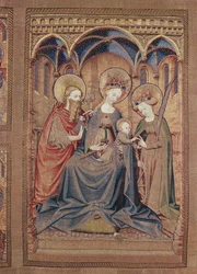 Central Panel of an Altar Frontal The Mystic Marriage of St. Catherine Part of Mass Vestments of the Order of the Golden Fleece, Southern Netherlands, Mid 15th Century