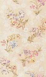 Floral design with peonies, lilies and roses for Spitalfields silk, by Anna Maria Garthwaite, 1744
