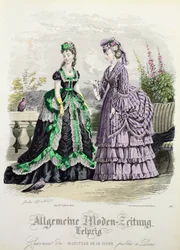 German Fashions from Leipzig published in Moniteur de la Mode