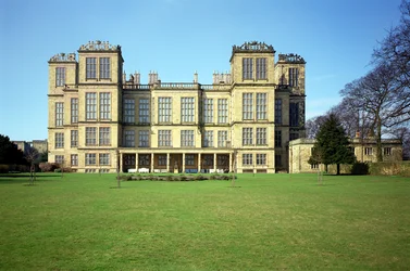 Hardwick Hall, Exterior view, built 1590-97, Derbyshire, UK
