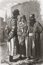 Jews of Tashkent, capital of Uzbekistan, illustration from 