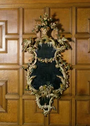 Late George II girandole with foliate cast metal sconces