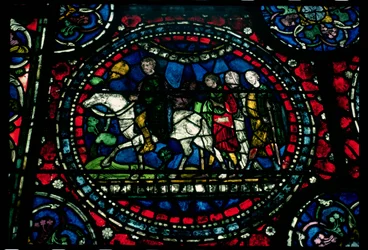 Pilgrims going to Canterbury, 13th century