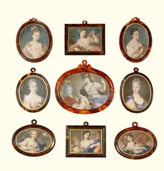 Selection of miniatures by Rosalba Carriera and Cornelius Hozer