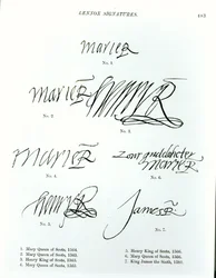 Signatures of Mary Queen of Scots, Henry King of Scots and James VI of Scotland