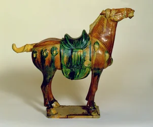 Tang style pottery figure of a horse