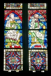 The prophets Methuselah and Jareth from the south transept window, 12th century