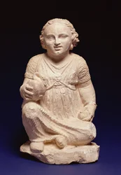 A Seated Girl with a Swan, Cypriot, c.200 BC