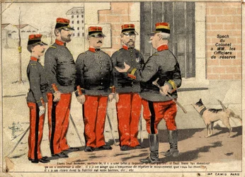 A colonel speaking to the reserve officers.