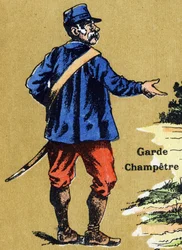 A Country Guard. Illustrated Alphabet. Imageries Reunited in Jarville-Nancy, Early 20th Century