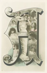 A: photo-portrait of a woman standing in a long white drape