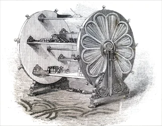 A revolving bookshelf