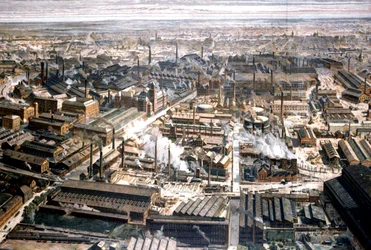 Aerial View of the Krupp Factory in Essen, c. 1920