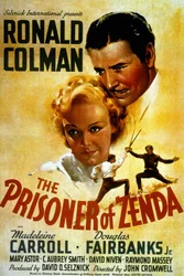 Poster of the film The Prisoner of Zenda by John Cromwell with Madeleine Carroll and Douglas Fairbanks Jr 1937