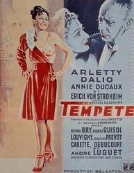 Poster of the film Tempest by Bernard Deschamps with Arletty 1940