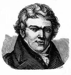 Aloys Senefelder, inventor of lithography (Illustration from 