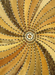Anglo-Sinhalese table, detail of marquetry top, early 19th century