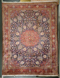 Antique silk carpet, Kashmiri