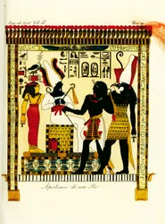 Apotheosis of a Pharaoh: King Seti I Meets the Gods Osiris and Horus Discovered in Thebes by Giovanni Battista Belzoni