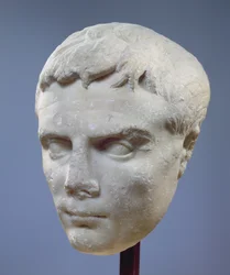 Augustus, marble head, c.27-20 BC