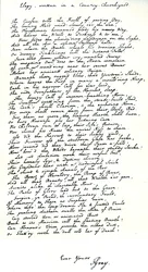 Autograph Copy in the Handwriting of the Poet, Thomas Gray, of His Poem 