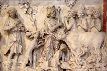 Depiction of a Crowd Praying When the King Went Past