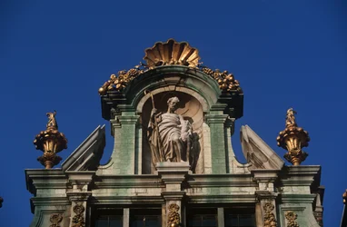 Belgium, Brussels, Grand Place, architectural detail
