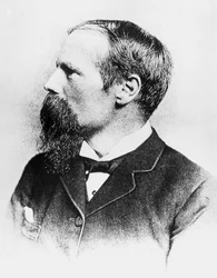 Benjamin Baker, British civil engineer and designer of the Forth Bridge, c 1885