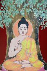 Buddha Giving a Blessing, Thangka, Kathmandu, Nepal