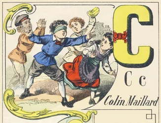 C: colin-maillard - Games Alphabet, c.1890