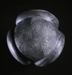 Carved ball from Glass Hill, Towie, Aberdeenshire, Neolithic, c.3000 BC