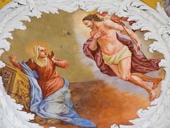 Ceiling fresco, Mausoleum of the Habsburgs, Graz, Styria, Austria, Europe