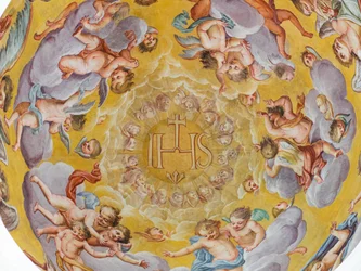 Ceiling fresco, Mausoleum of the Habsburgs, Graz, Styria, Austria