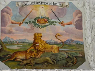 Ceiling fresco in the aisle of St Catherine